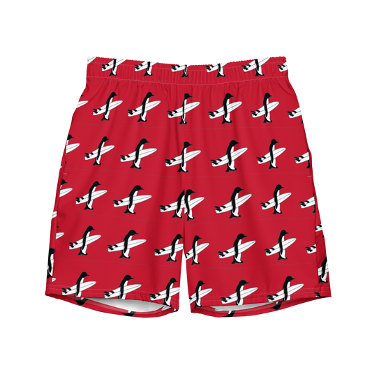 Penguin Red Swim Trunks